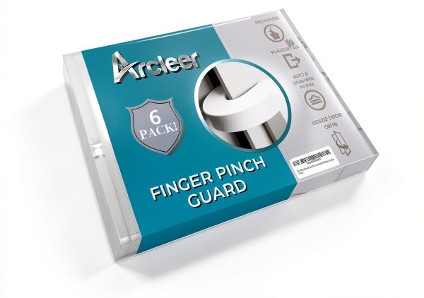 ARCLEER Door Stopper Foam Finger Pinch Guard for Kids White 6 Pack-5