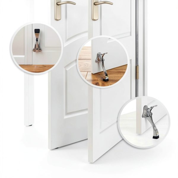 Silver Adjustable Door Stopper by ENYZTBI Office-4