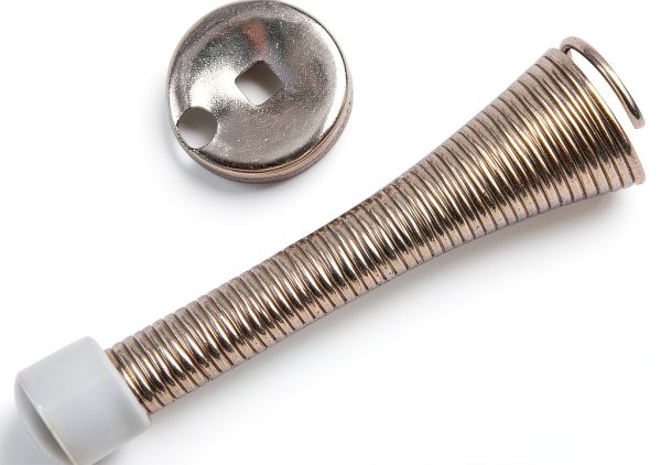Door Stop Amazon Basics Brushed Nickel 12-Pack Spring Steel Rubber Tip-1