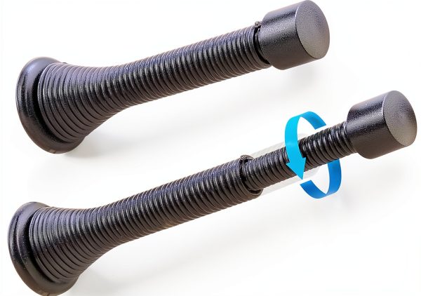 HOMOTEK Telescoping Spring Door Stopper Black Adjustable 20‑Piece Set-0