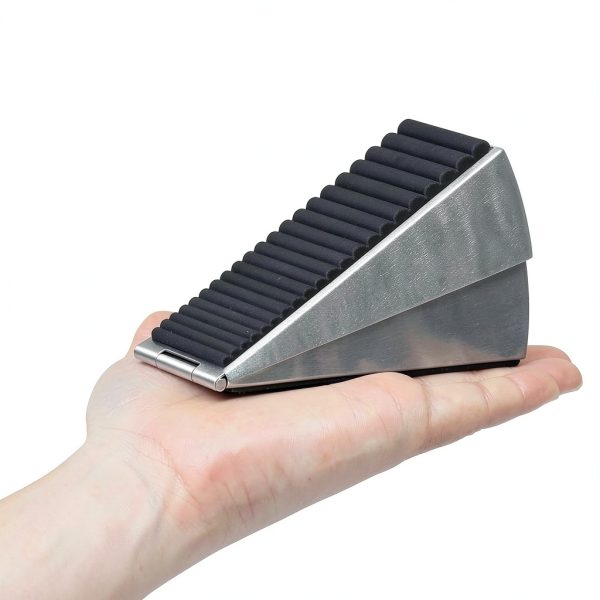 Door Stop Optish Heavy Duty Under Door Mount Stainless Steel Rubber 2-6