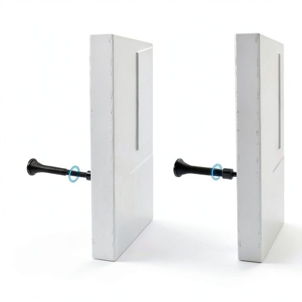 HOMOTEK Telescoping Spring Door Stopper Black Adjustable 20‑Piece Set-4