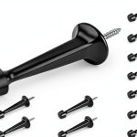 HOMOTEK Door Stop 12 Pack Heavy Duty Rubber Zinc Baseboard Protector-0
