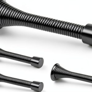 ZUOYIGD Baseboard Door Stop Spring Black 6 Pack Heavy Duty Rubber Tip-0
