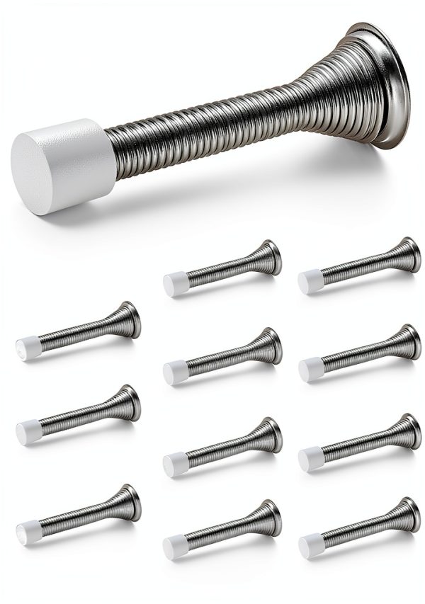 Ravinte Door Stop Spring Door Stop Satin Nickel 12 Piece Set-0