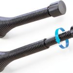HOMOTEK Telescoping Spring Door Stopper Adjustable 10‑Piece Set Black-0