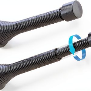 HOMOTEK Telescoping Spring Door Stopper Adjustable 10‑Piece Set Black-0