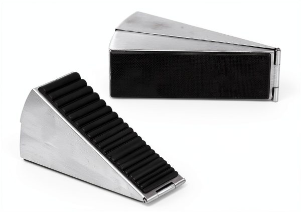 Door Stop Optish Heavy Duty Under Door Mount Stainless Steel Rubber 2-3