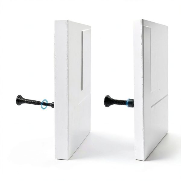 HOMOTEK Telescoping Door Stopper Black 20‑Piece Adjustable Steel-4