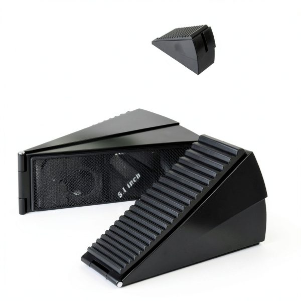 Door Stop BHYTAKI Duty Under‑Door Rubber Stainless Steel Black DF-4