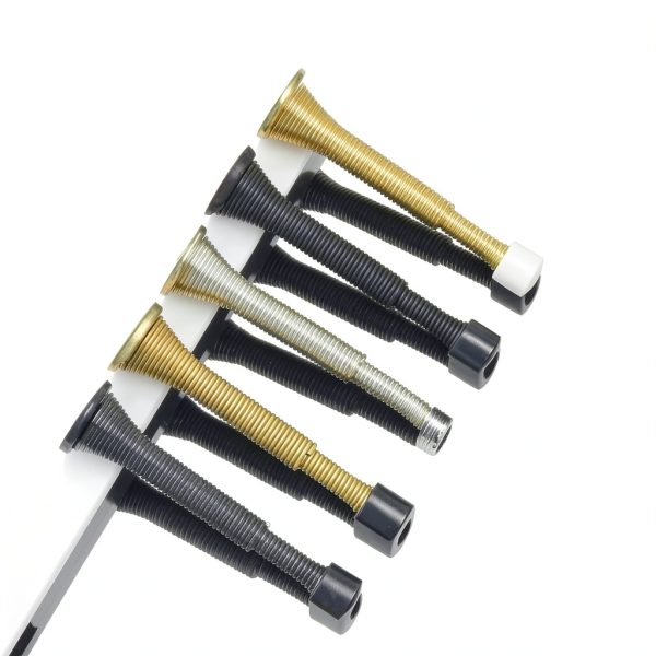 HOMOTEK Telescoping Door Stopper Black 20‑Piece Adjustable Steel-1