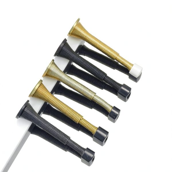 HOMOTEK Telescoping Spring Door Stopper Black Adjustable 20‑Piece Set-1