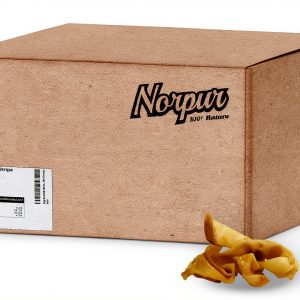 Natural Pig Ear Strips 10lb Box Norpur Oven Baked Hormone Free-0