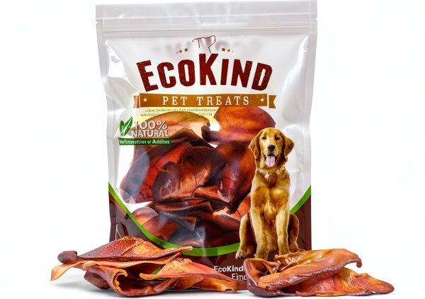 EcoKind Healthy Pig Ears 10 Ears High Protein Rawhide Free Chews-0