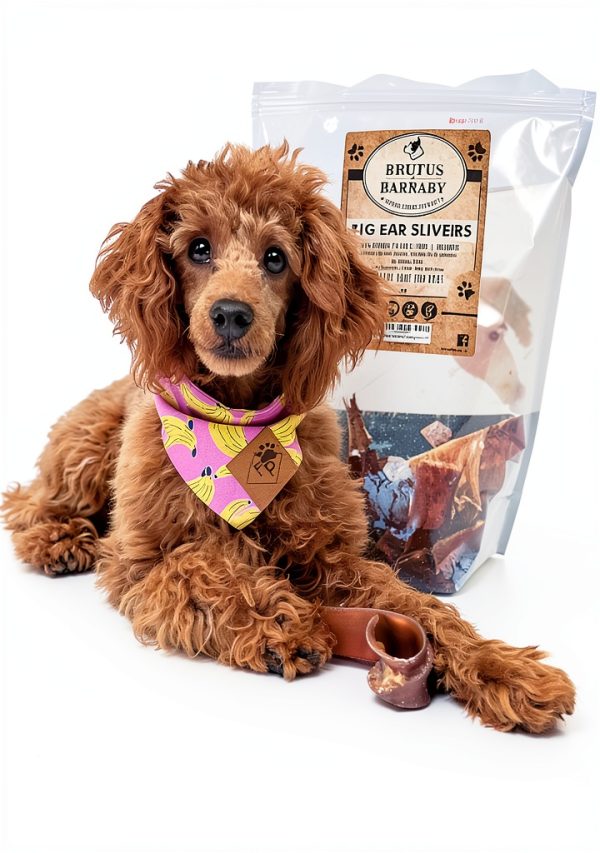 Pig Ear Slivers Thick Cut Natural Dog Treat by Brutus & Barnaby 1lb-8