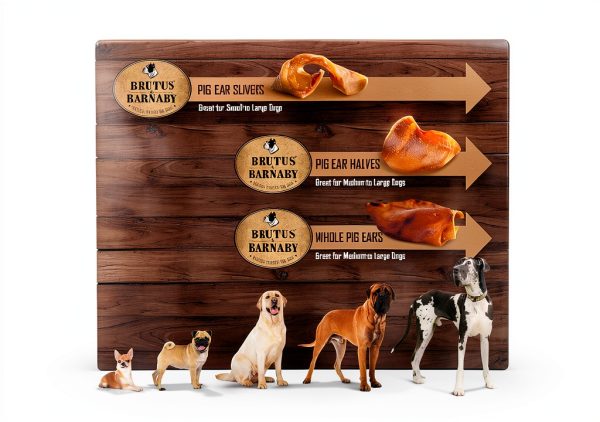 Pig Ear Slivers Thick Cut Natural Dog Treat by Brutus & Barnaby 1lb-6