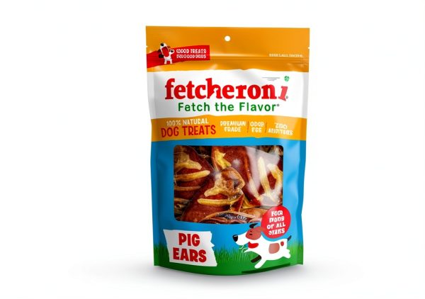 Whole Pig Ears for Large Shepherds - Fetcheroni Dog Chews 19 Pack-2