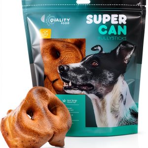 Pig Snouts for Dogs 4-Pack 100% Natural Thick Pork Chews by SuperCan-0
