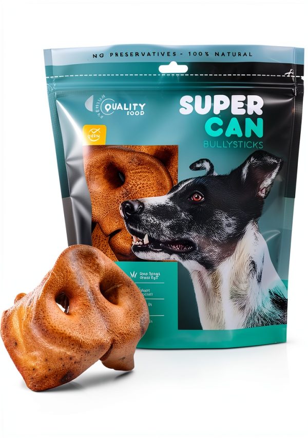 Pig Snouts for Dogs 4-Pack 100% Natural Thick Pork Chews by SuperCan-0
