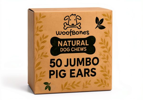 All Natural Jumbo Whole Pig Ears for Dogs Pets Plus Natural 50 Pack-0