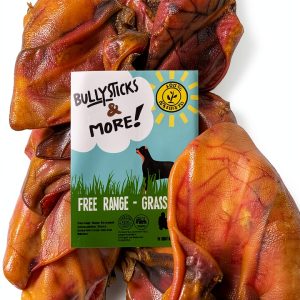 BULLYSTICKS & MORE Large Pig Ears for Dogs 16 Count Dehydrated Pork-0
