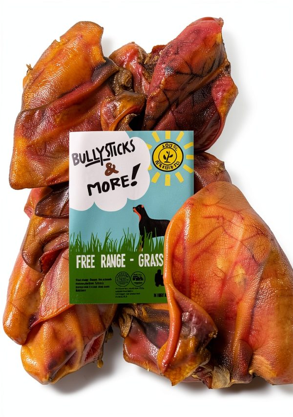 BULLYSTICKS & MORE Large Pig Ears for Dogs 16 Count Dehydrated Pork-0
